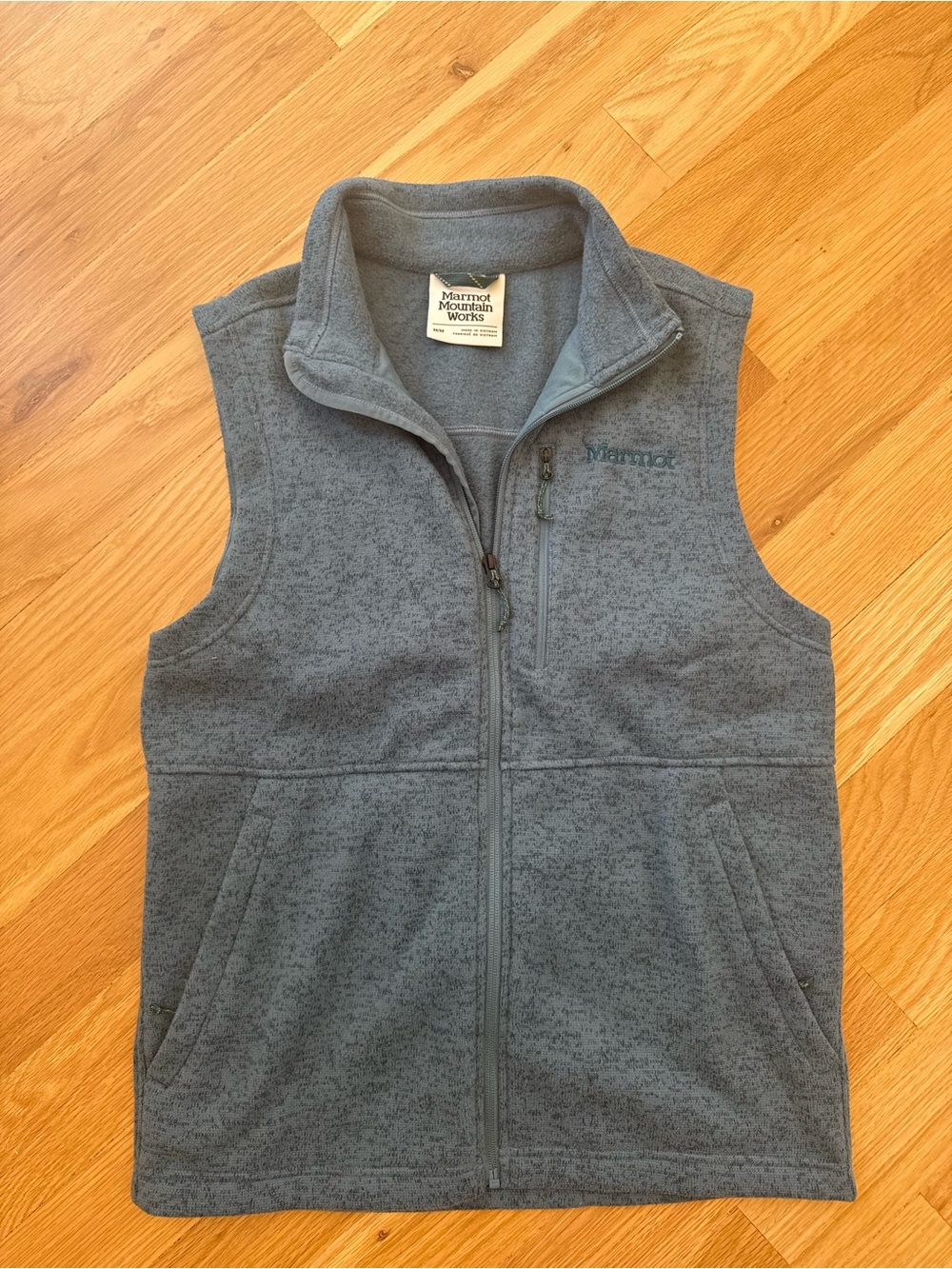 Like NEW - Marmot 🧢 Blue Gray Men's Fleece Vest size medium
